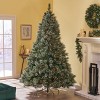 LOVMOR 9' Cashmere and Snow Bristle Mixed Tree with 105 Pine Cones and 1200Clear Lights-UL,2317tips,Dia:69 - 3 of 4