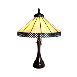 Chloe Lighting Mila Tiffany-style 2 Light Table Lamp 16" Shade - 1 of 3