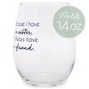 Elanze Designs Have Sister Always Have Friend 14 Ounce Black Stemless Wine Glass Tumbler - 2 of 2