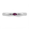 Black Bow Jewelry Sterling Silver Marquise Rhodolite Garnet Solitaire Stackable Ring - image 4 of 4