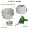 Hidden Litter Box with Faux Plant, Large Cat Litter Box with Rattan Pattern, Heavy Duty PP Material Litter Box - 4 of 4