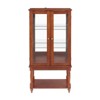 48" Curio Display Cabinet, Display Cabinet with Adjustable Glass Shelves, Wooden Storage Cabinet for Kitchen Living Room Bedroom Office - 4 of 4