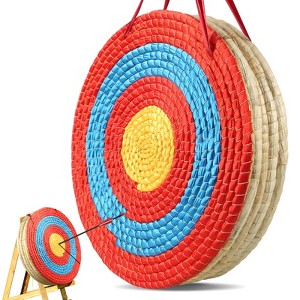 VEVOR Archery Target, 5 Layers 20" Arrow Target, Traditional Solid Straw Round Archery Target Shooting Bow, Hand-Made Arrows Target - 1 of 4