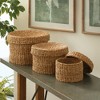 Plum & Post Seagrass Round Lidded Baskets, Set Of 3 - 4 of 4