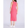 Women's Crew Neck Sleeveless Racerback Maternity Midi Dress | Motherhood Maternity - 2 of 4