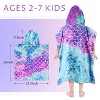 Tirrinia 100% Cotton Kids Beach Towels, Mermaid Printed Surf Beach Bath Swim Hooded Towels for 2-7 Years Girls Toddler Gift, 24 by 52-inch, Multicolor - image 4 of 4