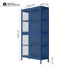 61inch Storage Cabinet with Double Glass Doors, Bookshelf Cabinet with 3-Tier Adjustable Shelves and Feet Cold-Rolled Steel Sideboard - 2 of 4