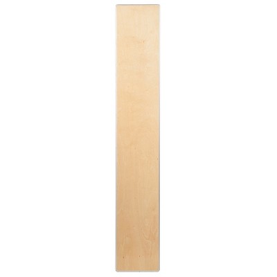 Elegant Birchwood and Silver Metal Bar Top Riser, 72'' x 12''