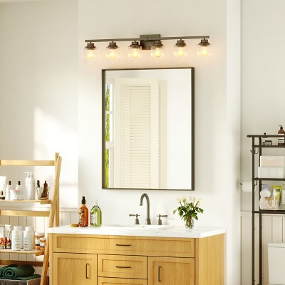 Rectangular Aluminum Framed Wall Bathroom Vanity Mirror