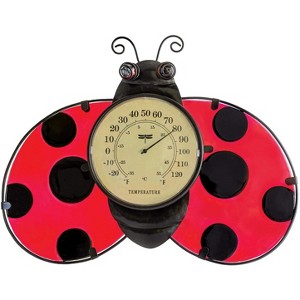 Swim Central 16" Ladybug Outdoor Garden Wall Thermometer - 1 of 4