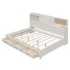 Full Size Wooden Daybed with 3 Storage Drawers and USB Ports - 4 of 4