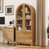 Farmhouse Arched Kitchen Pantry Cabinet, 71" Tall Wooden Cupboard Pantry Storage Cabinet - 3 of 4