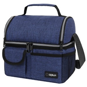 OPUX Insulated Dual Compartment Lunch Bag, Leakproof Soft Cooler Box Women Men Adult, Reusable Tote Pail Kids Boys Girls School - 1 of 4