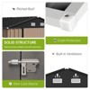 Outdoor Storage Shed with Updated Frame Structure & Lockable Door, Waterproof Practical Garden Patio Lawn Poolside Metal Tool Shed - 4 of 4