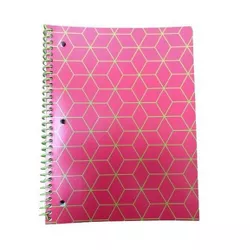 College Ruled 1 Subject Spiral Notebook Pink Block - up & up™