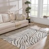 Hauteloom Gray Ecorse Zebra Print Area Rug - 3 of 4