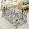 Munora 56" Pet Playpen, Small Animal Cage Indoor/Outdoor Portable Metal Wire Yard Fence for Guinea Pigs, Rabbits & Small Pets, Black (24+8 Panels) - 3 of 4