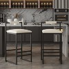 NicBex Dining Chairs Set of 2 Side Chair Counter Height Barstools with Back Modern Armless Metal Legs and Footrest for Kitchen Island - 4 of 4