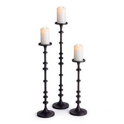 Plum & Post Abacus Candle Stands, Set Of 3
