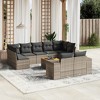 vidaXL Garden Sofa Set Grey Poly Rattan 10 Piece Set Modular - 2 of 4