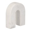 Sagebrook Home 6" Marble Horseshoe Decor - Contemporary White Arched Decorative Horseshoe Sculpture for Home or Office Table Top Accent Decoration - 2 of 4
