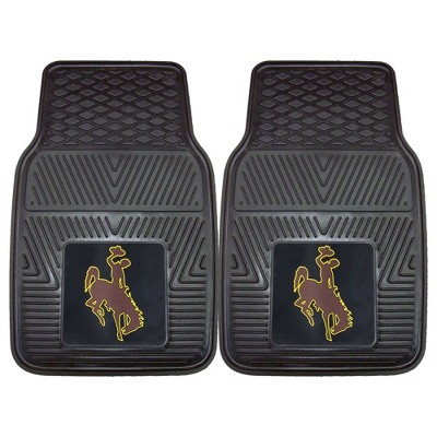 NCAA Wyoming Cowboys Vinyl Car Mat Set - 2pc