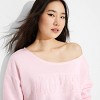 Women's Valentine's Day Loved Graphic Sweatshirt - Pink - image 4 of 4