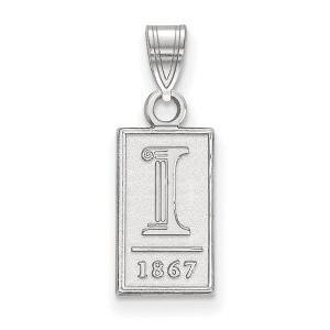 Black Bow Jewelry 14k White Gold Illinois Fighting Illini NCAA Small Pendant - 1 of 3