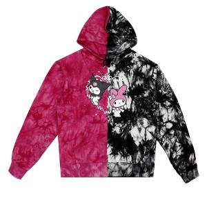 My Melody & Kuromi Long Sleeve Black & Red Adult Hooded Sweatshirt - 1 of 3