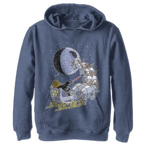 Boy's Star Wars Darth Vader Starry Sleigh Pull Over Hoodie - 1 of 4