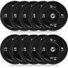 Bumper Rubber Weight Plates Set with Steel Insert for Strength Training, Barbell Home Gym, 2in Universal Fit (A pair of 10lb, 15lb, 25lb, 35lb, 45lb) - 2 of 4
