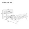 Kumasinova Upholstered Full/Queen/King Bed Frame,Traditional Solid Wood Platform Bed with Tufted Headboard,Full/Queen/King Size Bed Frame for Teens - 2 of 4