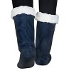 Women's Faux Shearling Lined Slipper Socks, Kid's Winter Indoor Home Non Skid Booties, Soft, Warm, Fluffy, Cozy, Fuzzy, Gifts - Catalonia - 2 of 4