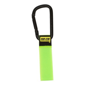 1" x 9" Rip-Tie CableCarrier with Black Carabiner 10 Pack Black - 1 of 3