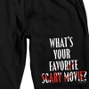 Scream 5 What’s Your Favorite Scary Movie Adult Black Sleep Pajama Shorts - 2 of 4