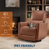 EcoSummer Recliner Chair with Steel Base, Swivel Rocker for Living Room, Bedroom, Baby Room ¨C Brown PU Leather - 4 of 4