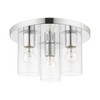 Livex Lighting Zurich 3 - Light Flush Mount in  Polished Chrome - 3 of 4