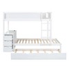 Merax Modern Twin-Over-Twin Bunk Bed with Built-In Desk, Trundle, Storage Drawers, and USB Ports - 4 of 4