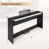Costway 88-Key Hammer Action Weighted Keyboard Electric Piano with  Stand & Triple Pedals - 3 of 4