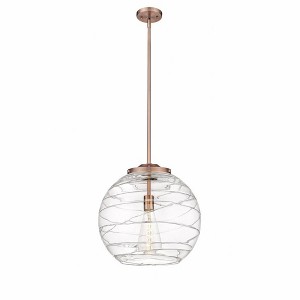 Athens Deco Swirl - 1 Light Pendant In Industrial Style-17.13 Inches Tall and 15.75 Inches Wide - 1 of 1