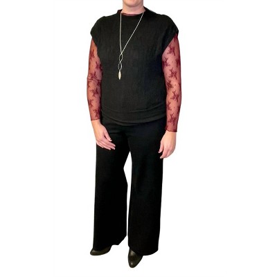 Women's Mock Neck Knit Top - Democracy