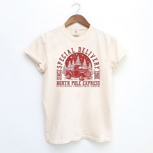 Simply Sage Market Women's Special Delivery Short Sleeve Garment Dyed Tee - 1 of 2