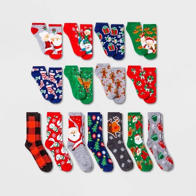 Women's Christmas Morning 15 Days of Socks Advent Calendar - Assorted Colors 4-10