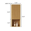 Akoasm 35 Inch Tall Narrow Bathroom Storage Cabinet With Drawers And Shelves-Oak - 2 of 4
