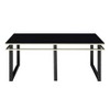 Vynxaria Series 19.5 in. Black Square Glass End Table with Tempered Glass Top and Metal Frame - 4 of 4