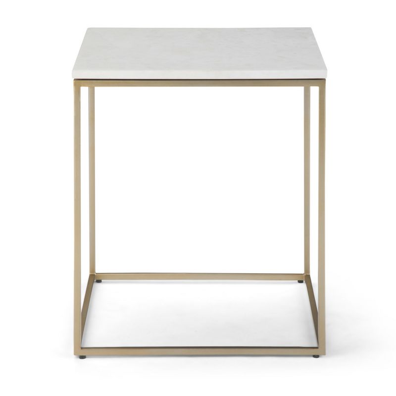 18&#34; Holmes Accent Table White/Gold - WyndenHall, 5 of 13
