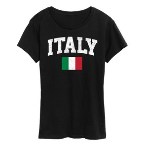 Women's - Instant Message - Italy Flag Short Sleeve Graphic T-Shirt - 1 of 4