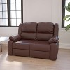 Emma and Oliver Bustle Back Loveseat with Two Built-In Recliners - 2 of 4