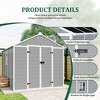 8*8ft resin storage shed, high quality pp material, strong structure, waterproof, rust and UV proof, large storage space, HD window lighting - 2 of 4