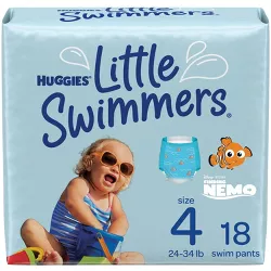 Size 3 Small 12 Count HUGGIES Little Swimmers Disposable Swim Diapers 
